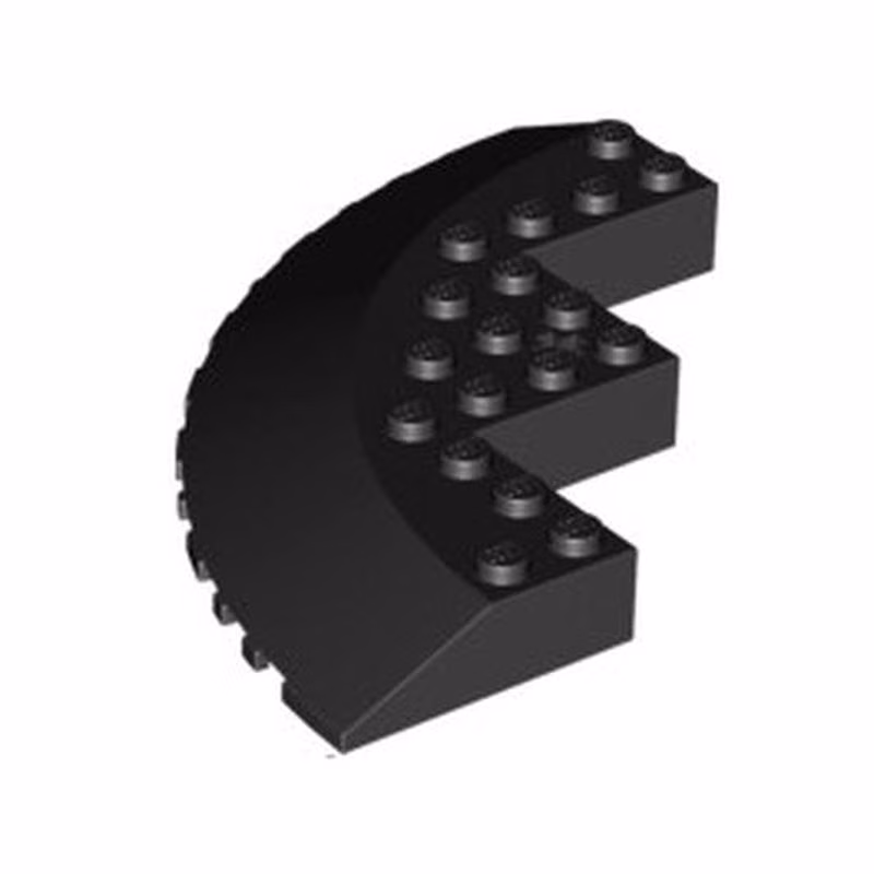 Brick, Round Corner 10 x 10 with Slope 33 Edge, Axle Hole, Facet Cutout