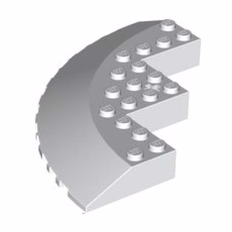 Brick, Round Corner 10 x 10 with Slope 33 Edge, Axle Hole, Facet Cutout