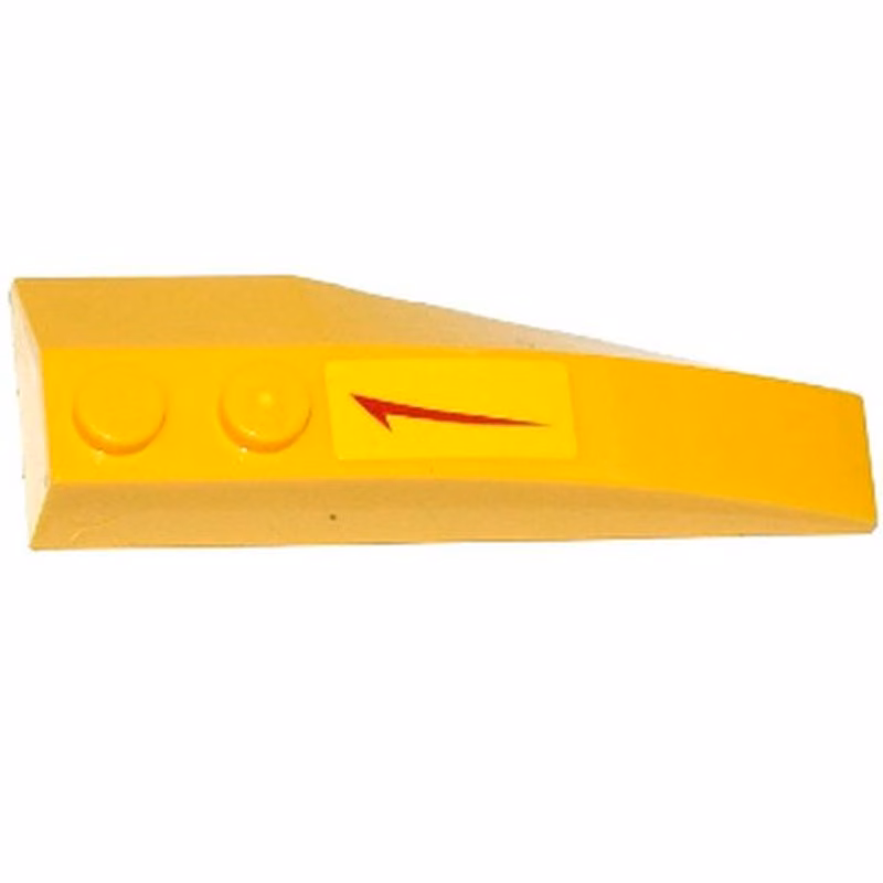 Wedge 6 x 2 Left with Red Swoosh with Tick Pointing Towards Straight Side Pattern (Sticker) - Set 75092 Wedge 6 x 2 Left with Red Swoosh with Tick Pointing Towards Straight Side Pattern (Sticker) - Set 75092