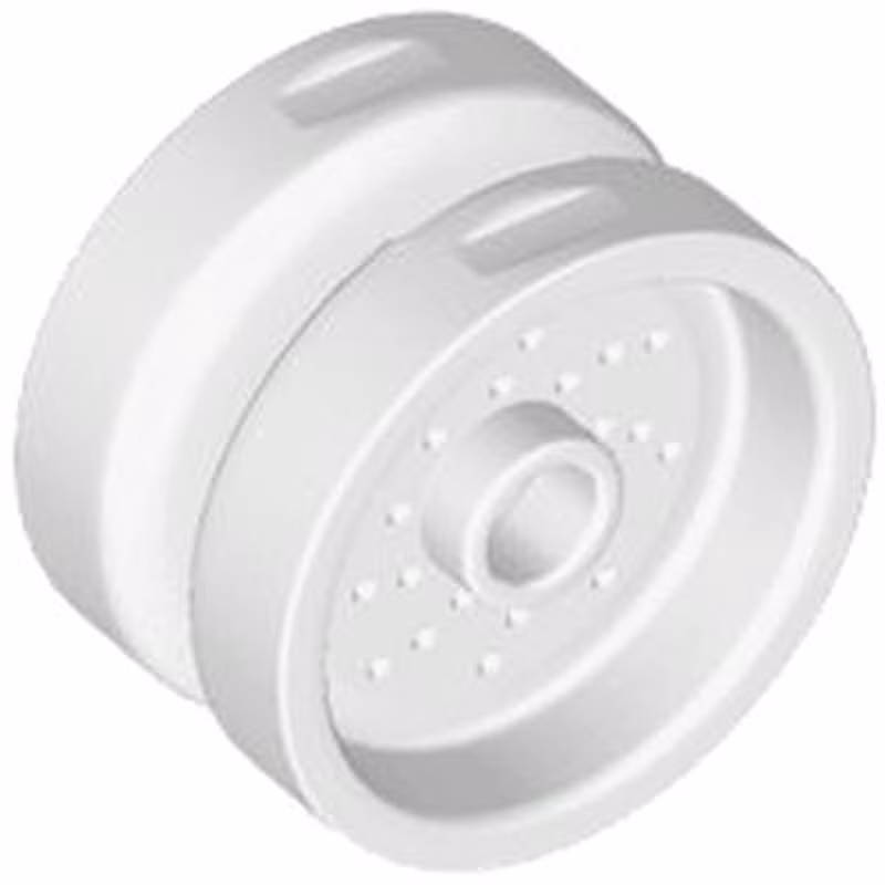 Wheel 18mm D. x 12mm with Pin Hole and Stud, Dotted Brake Rotor Lines