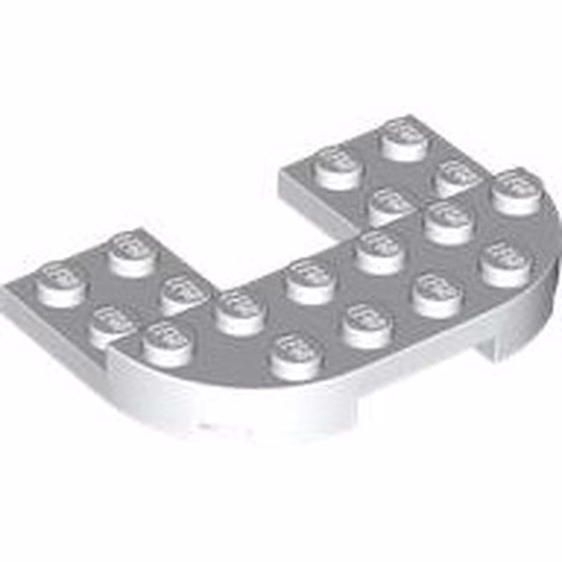 Plate, Round 4 x 6 x 2/3, Raised 2 x 6 and 2 x 2 Cutout Plate, Round 4 x 6 x 2/3, Raised 2 x 6 and 2 x 2 Cutout