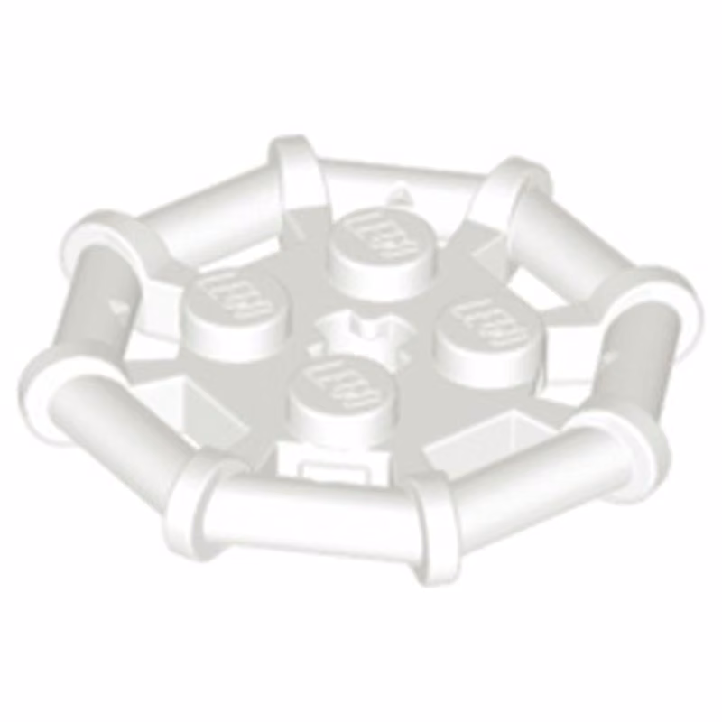 Plate, Modified 2 x 2 with Bar Frame Octagonal, Reinforced, Completely Round Studs