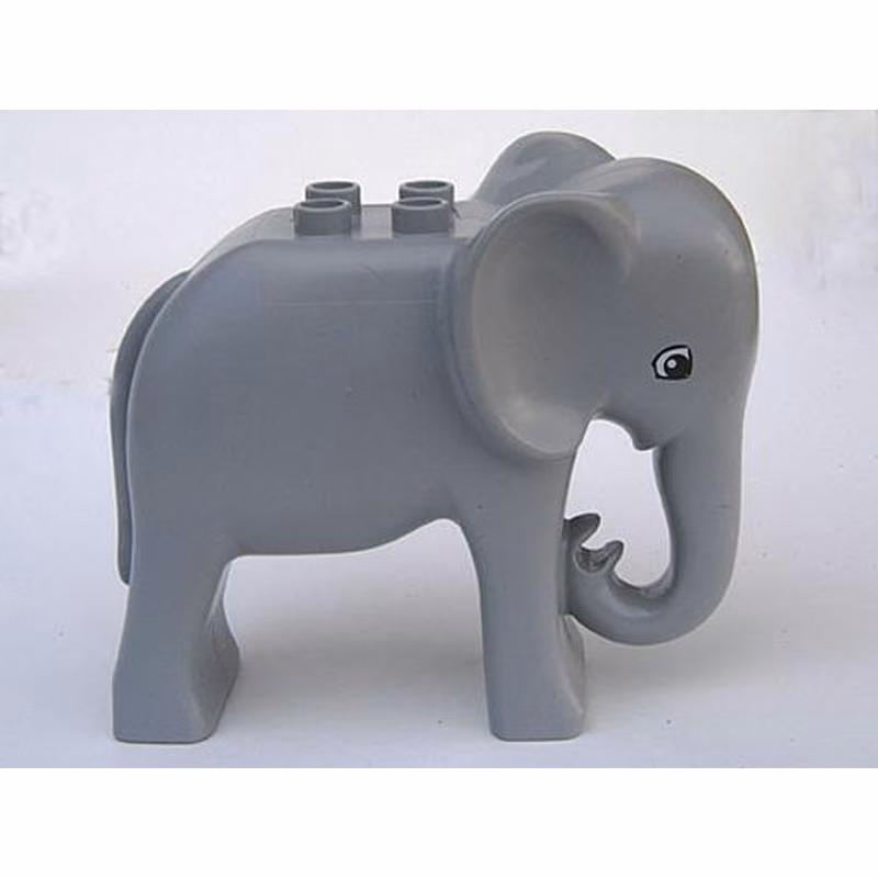 Duplo Elephant Adult with Eyes Squared Pattern