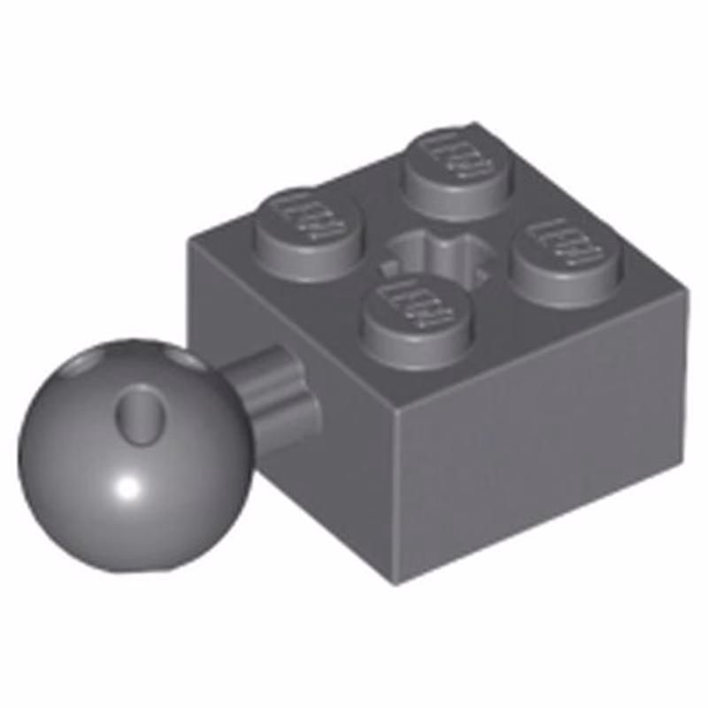 Technic, Brick Modified 2 x 2 with Ball Joint and Axle Hole with 6 Holes in Ball