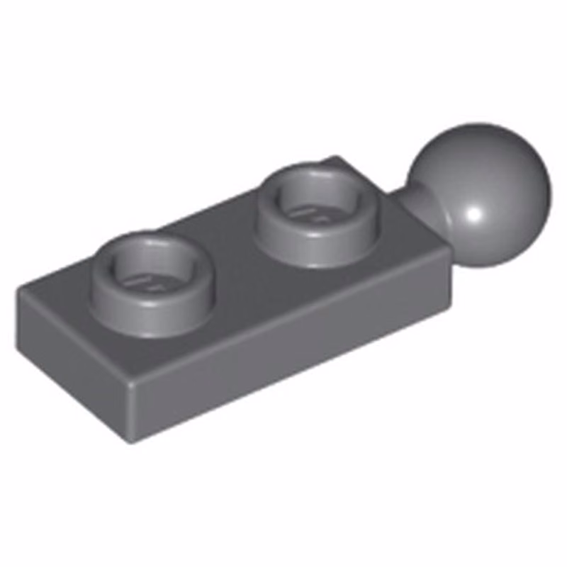 Plate, Modified 1 x 2 with Tow Ball on End Plate, Modified 1 x 2 with Tow Ball on End