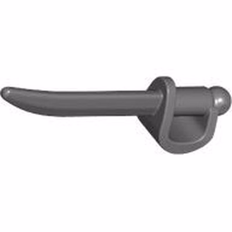 Minifigure, Weapon Sword, Cutlass / Saber with Large Hilt and Oval Guard Minifigure, Weapon Sword, Cutlass / Saber with Large Hilt and Oval Guard