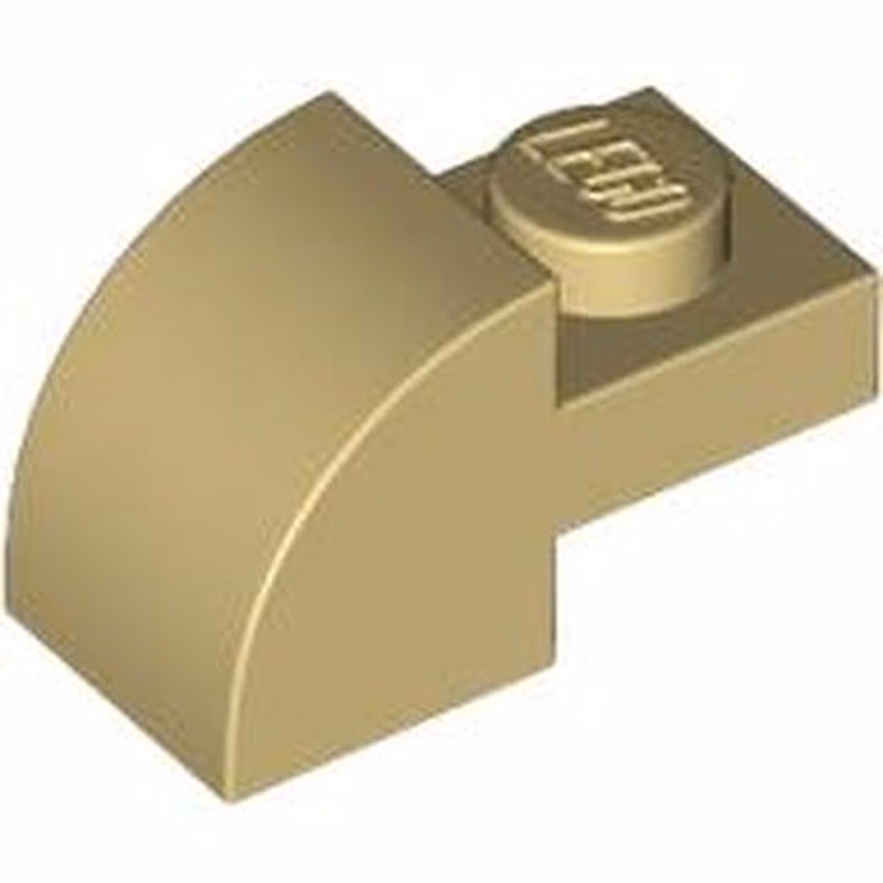 Slope, Curved 2 x 1 with Recessed Stud