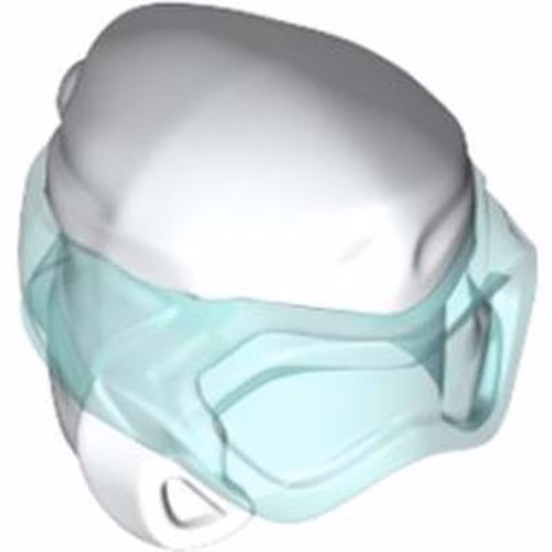 Minifigure, Headgear Ninjago Wrap Type 8 with Trans-Light Blue Scuba Diver Mask Pattern