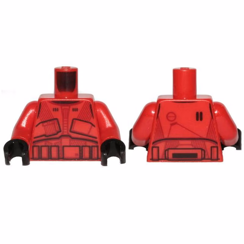 Torso SW Armor Sith Trooper Ep. 9 with Black Lines Pattern / Red Arms / Black Hands Torso SW Armor Sith Trooper Ep. 9 with Black Lines Pattern / Red Arms / Black Hands