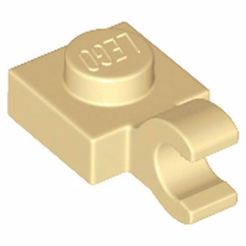 Plate, Modified 1 x 1 with Open O Clip (Horizontal Grip)