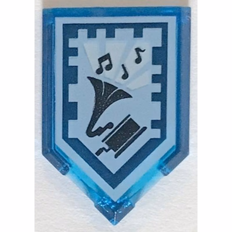 Tile, Modified 2 x 3 Pentagonal with Nexo Power Shield Pattern - Drop the Beat