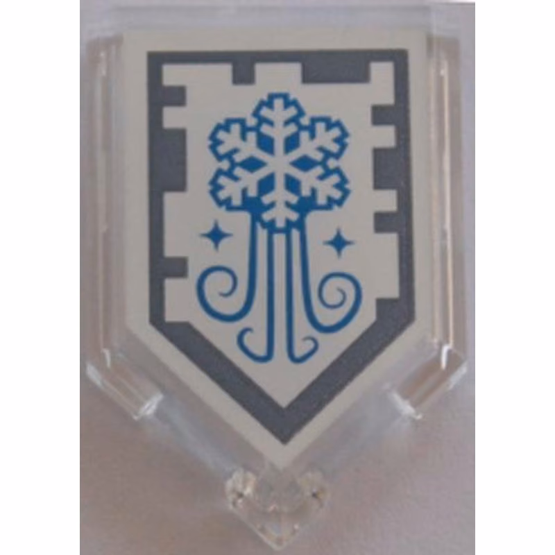 Tile, Modified 2 x 3 Pentagonal with Nexo Power Shield Pattern - Arctic Breath