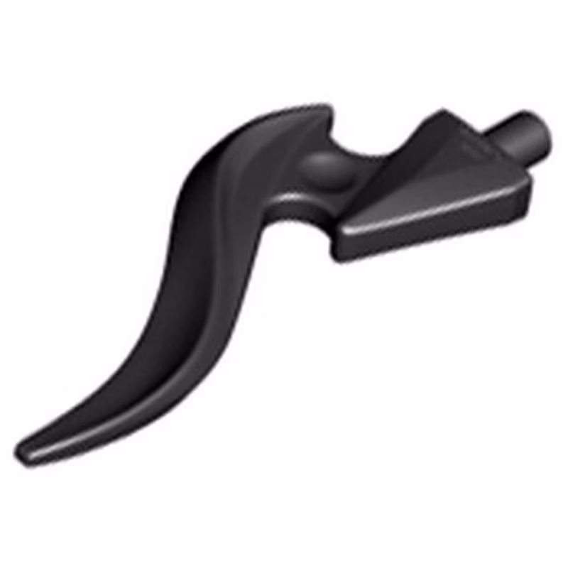 Wave Rounded Curved Single with Bar End and Triangular Base (Flame)