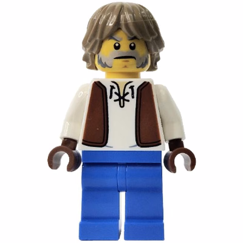 Blacksmith - White Shirt with Reddish Brown Vest, Blue Legs, Dark Tan Hair