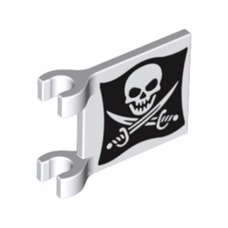 Flag 2 x 2 Square with Skull and Crossed Cutlasses (Jolly Roger) Pattern Flag 2 x 2 Square with Skull and Crossed Cutlasses (Jolly Roger) Pattern