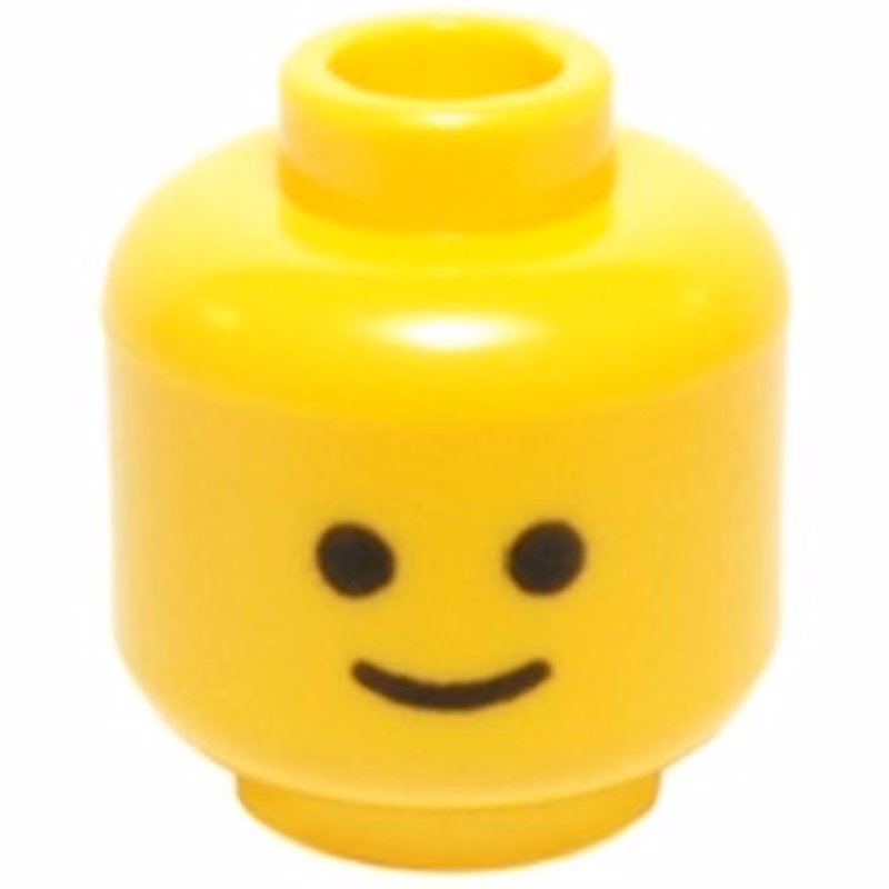 Minifigure, Head Standard Grin Pattern Minifigure, Head Standard Grin Pattern