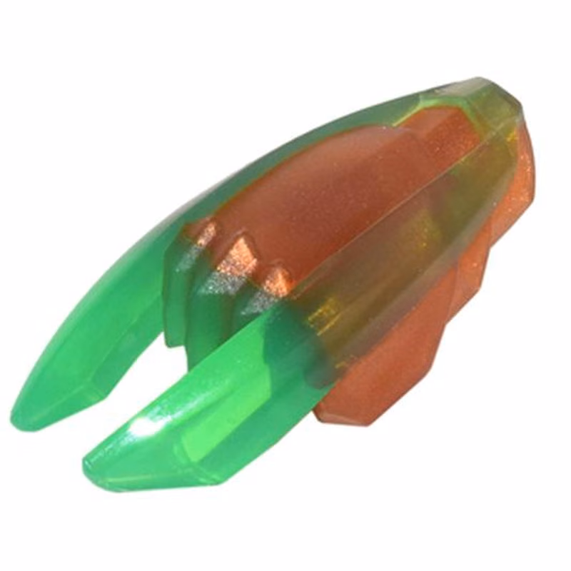 Minifigure, Weapon Ninjago Time Blade with Molded Trans-Green Claws and Blades Pattern