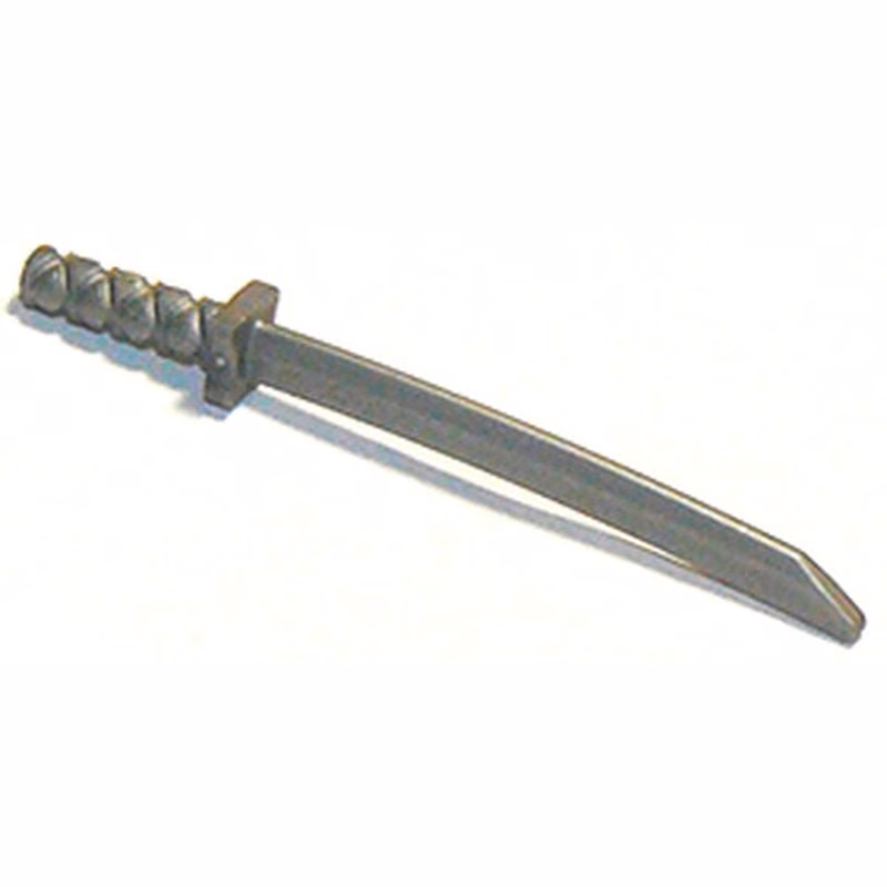 Minifigure, Weapon Sword, Shamshir/Katana (Square Guard) with Uncapped Pommel and Hole in Hilt