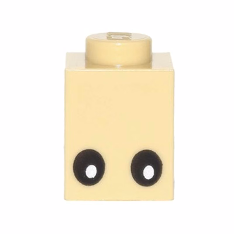 Brick 1 x 1 with Eyes Black with White Pupils Pattern Brick 1 x 1 with Eyes Black with White Pupils Pattern
