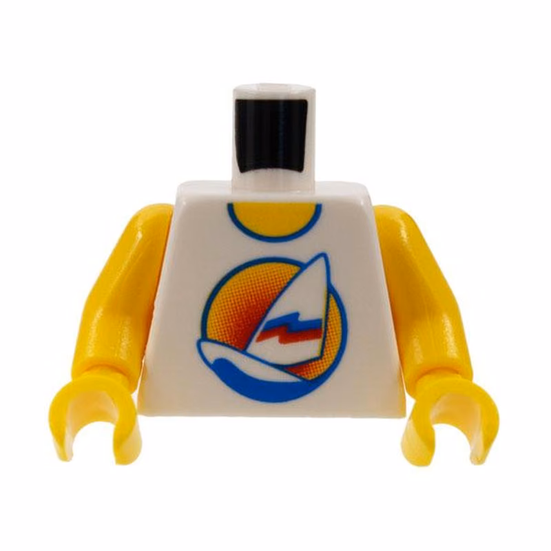 Torso Paradisa Sailboat with Sunset Pattern, Inside with Ribs (Reissue) / Yellow Arms / Yellow Hands