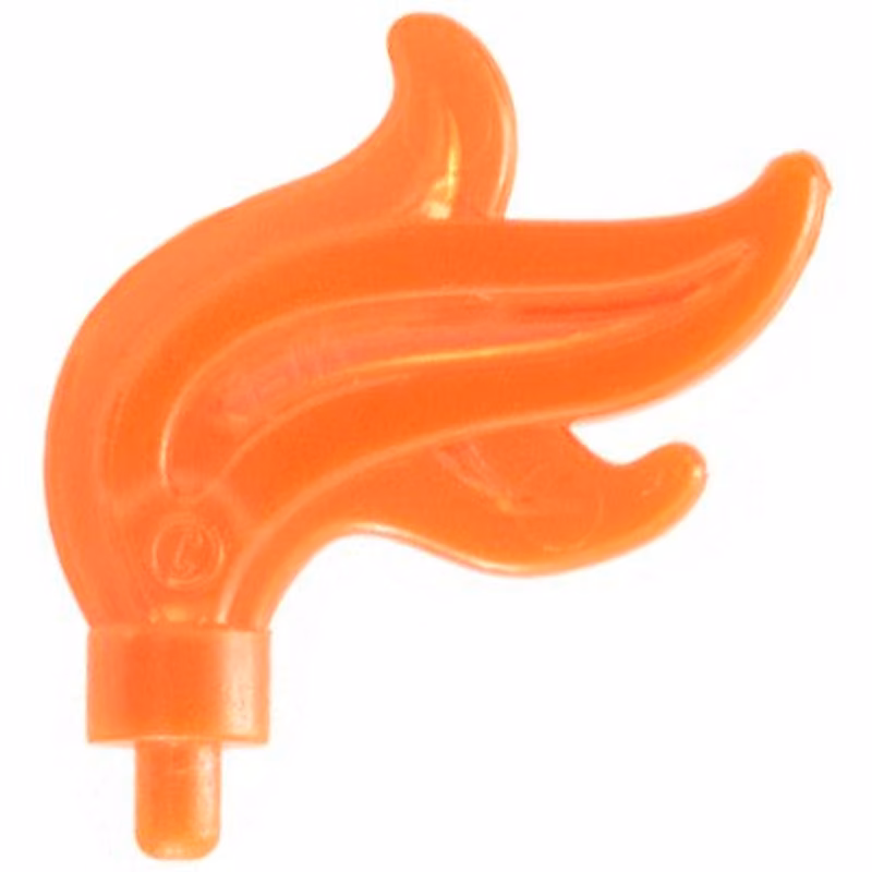 Minifigure, Plume Feather Triple Compact / Flame / Water with Small Pin