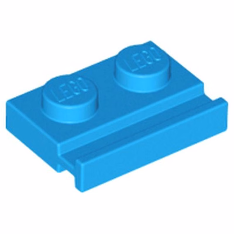 Plate, Modified 1 x 2 with Door Rail Plate, Modified 1 x 2 with Door Rail