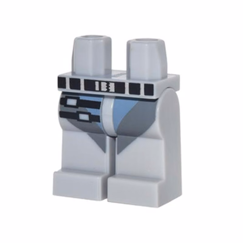 Hips and Legs with Sand Blue and Dark Bluish Gray Straps, Black Belt and 2 Black Straps with Silver Buckles Pattern