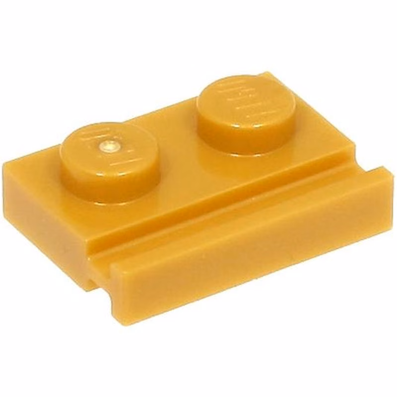Plate, Modified 1 x 2 with Door Rail