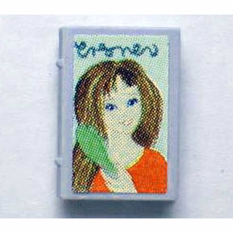 Minifigure, Utensil Book 2 x 3 with Girl and Hairbrush Pattern (Stickers) - Sets 3114 / 3211 / 3242