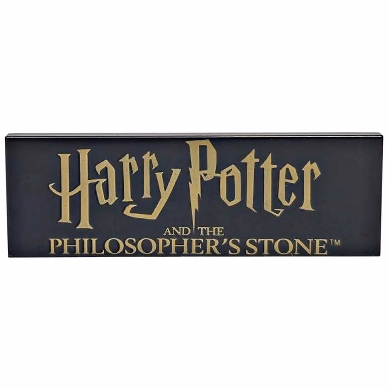 Tile 2 x 6 with Gold 'Harry Potter AND THE PHILOSOPHERS STONE' Pattern Tile 2 x 6 with Gold 'Harry Potter AND THE PHILOSOPHERS STONE' Pattern
