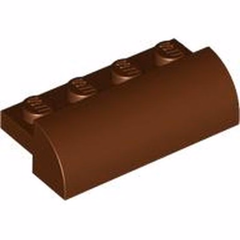 Slope, Curved 2 x 4 with 4 Recessed Studs