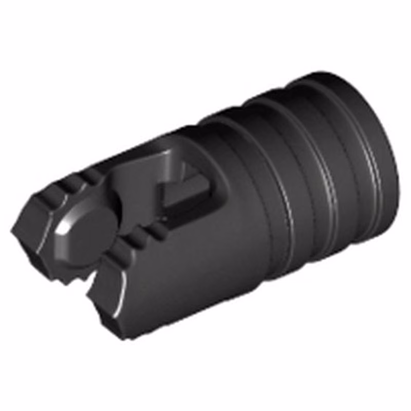 Hinge Cylinder 1 x 2 Locking with 2 Fingers, 7 Teeth and Axle Hole on Ends without Slots