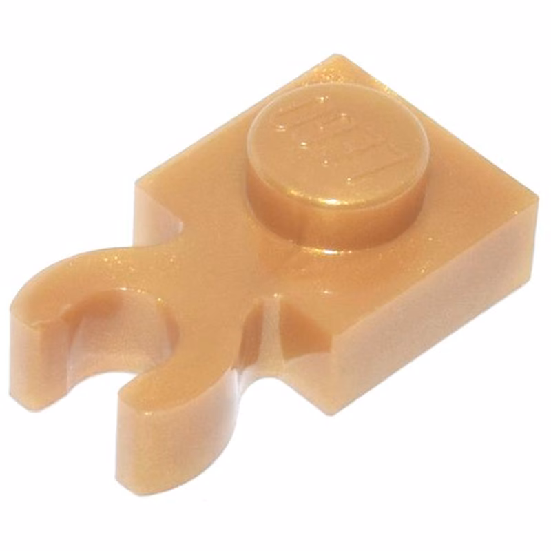 Plate, Modified 1 x 1 with Open O Clip Thick (Vertical Grip)