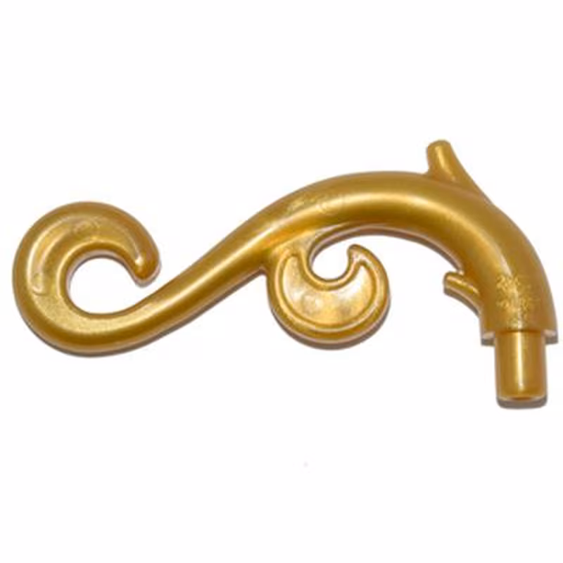 Plant Stem, Curved with Bar, Thorns, and Swirls