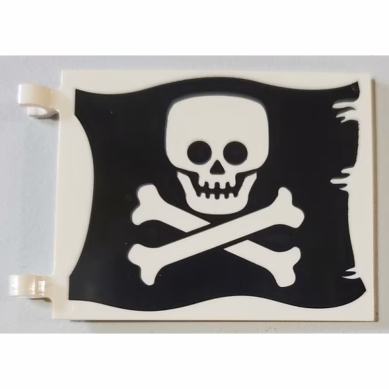 Flag 6 x 4 with Flat Skull and Crossbones (Jolly Roger) Pattern on Both Sides Flag 6 x 4 with Flat Skull and Crossbones (Jolly Roger) Pattern on Both Sides