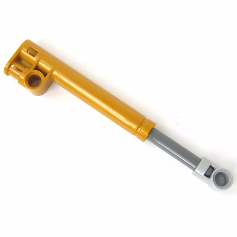 Technic, Shock Absorber 11L with Internal Spring, Dark Bluish Gray Shaft, and Light Bluish Gray Tip