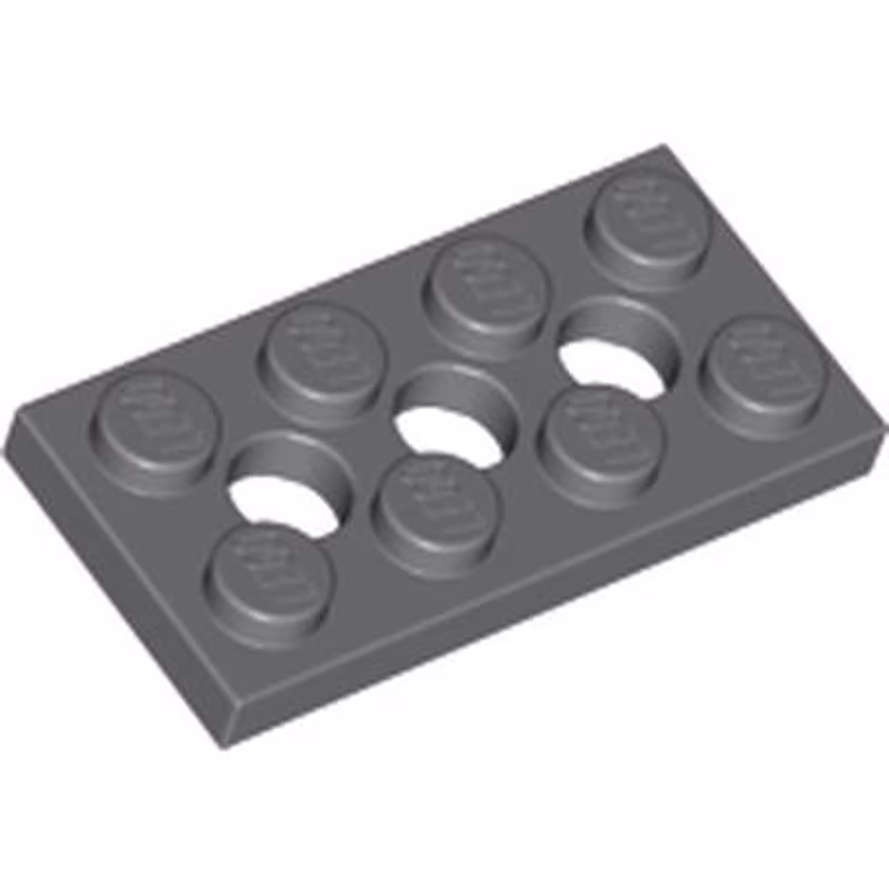 Technic, Plate 2 x 4 with 3 Holes Technic, Plate 2 x 4 with 3 Holes