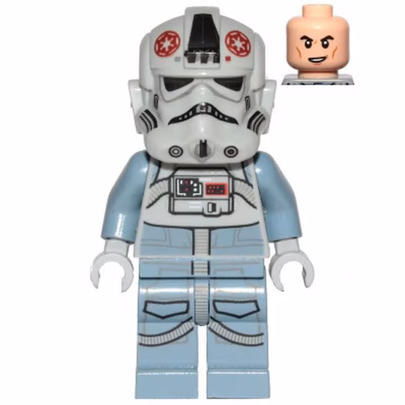 AT-AT Driver - Dark Red Imperial Logo, Cheek Lines, Smile AT-AT Driver - Dark Red Imperial Logo, Cheek Lines, Smile