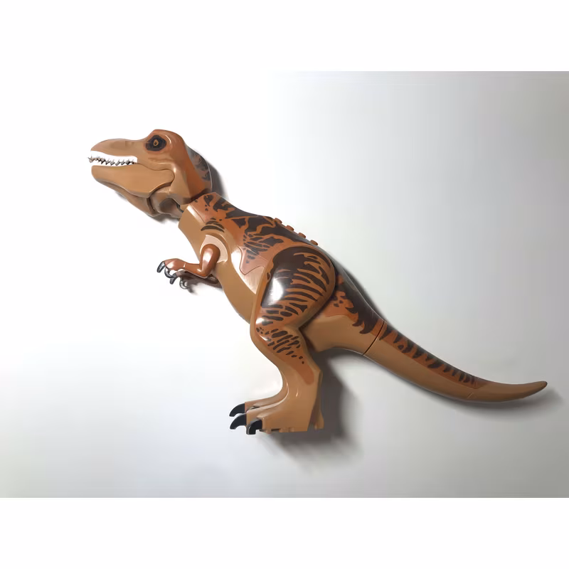 Dinosaur Tyrannosaurus rex with Dark Orange Back and Dark Brown Markings Dinosaur Tyrannosaurus rex with Dark Orange Back and Dark Brown Markings