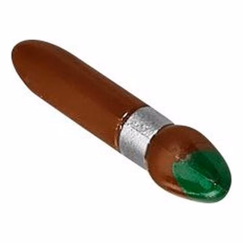 Minifigure, Utensil Paint Brush with Silver Ferrule and Green Tip Pattern Minifigure, Utensil Paint Brush with Silver Ferrule and Green Tip Pattern
