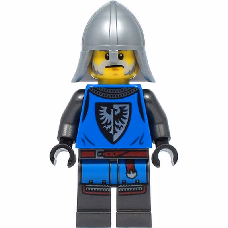 Black Falcon - Male, Pearl Dark Gray Detailed Legs, Flat Silver Neck Protector