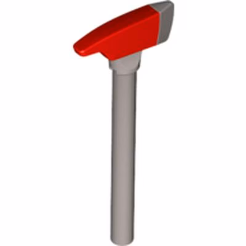 Minifigure, Utensil Axe, Pick End with Molded Red Head Pattern Minifigure, Utensil Axe, Pick End with Molded Red Head Pattern