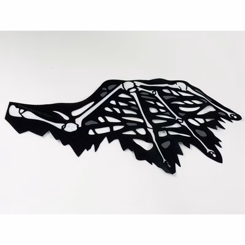 Cloth Wing Dragon Right, Tattered with Bones, Black Skin, and Dark Bluish Gray Spots Pattern Cloth Wing Dragon Right, Tattered with Bones, Black Skin, and Dark Bluish Gray Spots Pattern
