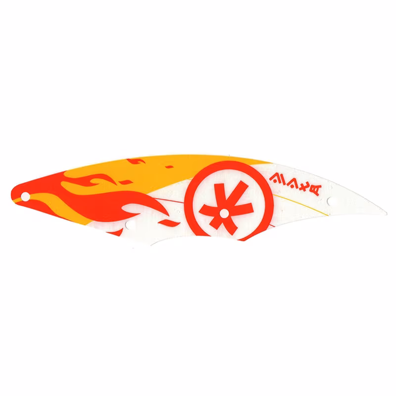 Cloth Sail Triangular 7 x 28 with Red Flames and Ninjago Logogram 'K71748' Pattern Cloth Sail Triangular 7 x 28 with Red Flames and Ninjago Logogram 'K71748' Pattern