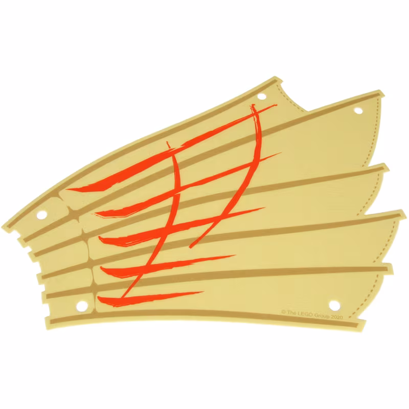Cloth Sail 27 x 20 with Dark Tan Ribs and Stitching, Red Stripes, LEGO Copyright on Right Pattern Cloth Sail 27 x 20 with Dark Tan Ribs and Stitching, Red Stripes, LEGO Copyright on Right Pattern