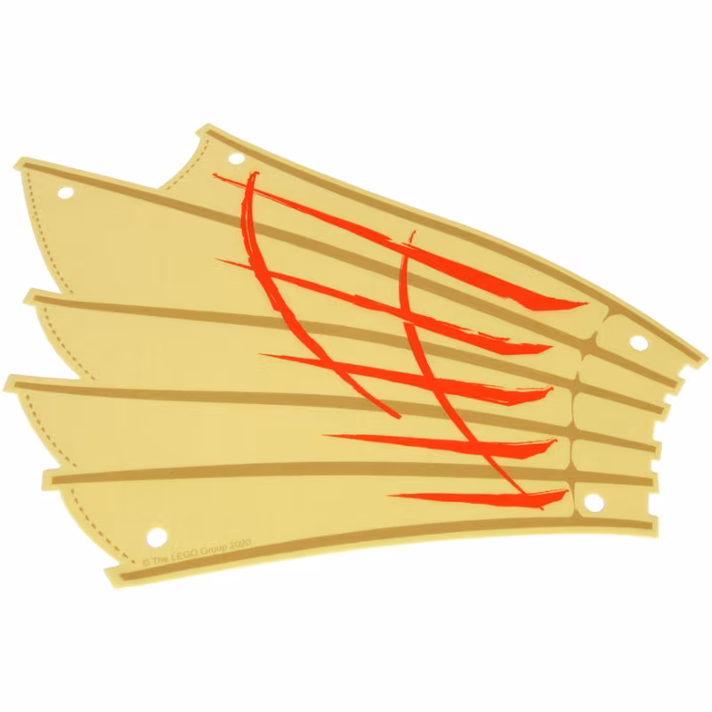 Cloth Sail 27 x 20 with Dark Tan Ribs and Stitching, Red Stripes, LEGO Copyright on Left Pattern Cloth Sail 27 x 20 with Dark Tan Ribs and Stitching, Red Stripes, LEGO Copyright on Left Pattern