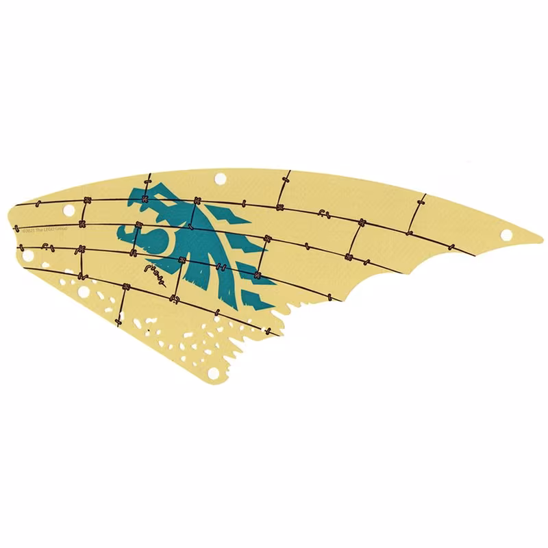 Cloth Sail Triangular 13 x 32 with Dark Turquoise Dragon Head and Ropes Pattern Cloth Sail Triangular 13 x 32 with Dark Turquoise Dragon Head and Ropes Pattern