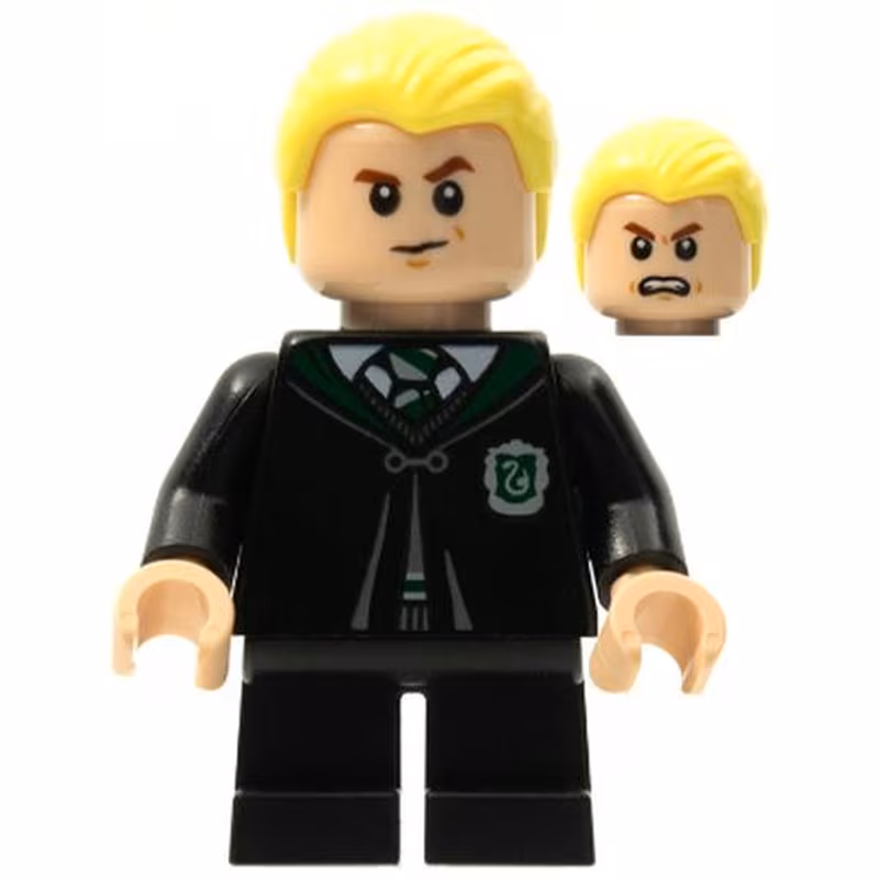 Draco Malfoy - Black Torso Slytherin Robe, Black Short Legs