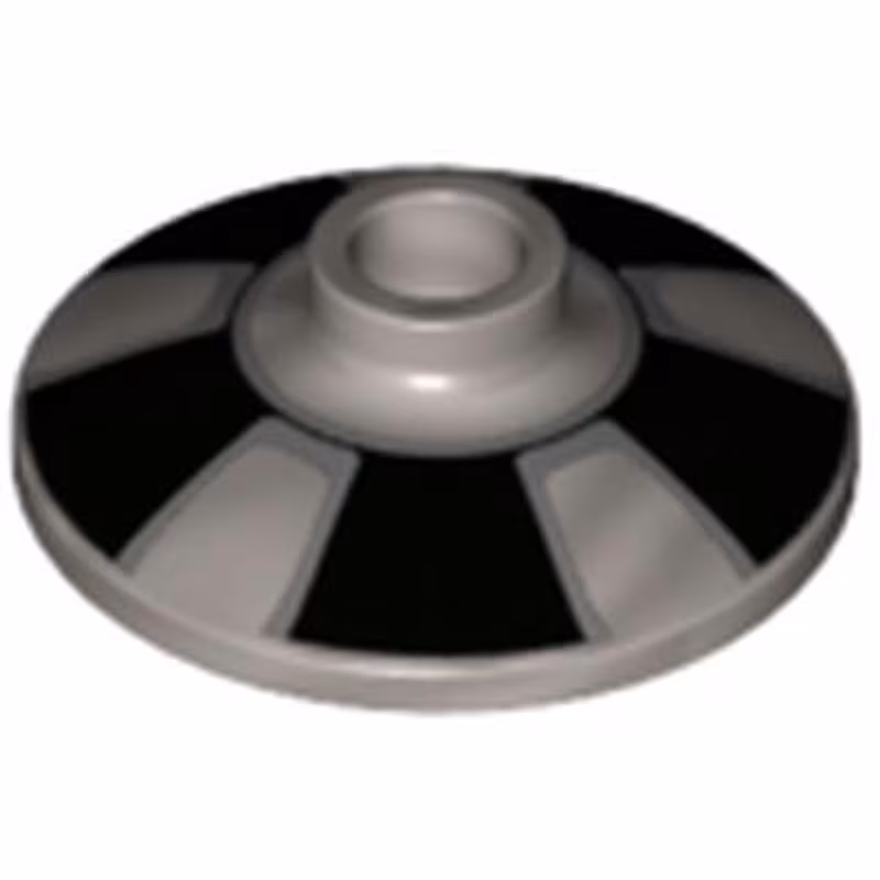 Dish 2 x 2 Inverted (Radar) with Black Trapezoids Hubcap Pattern Dish 2 x 2 Inverted (Radar) with Black Trapezoids Hubcap Pattern
