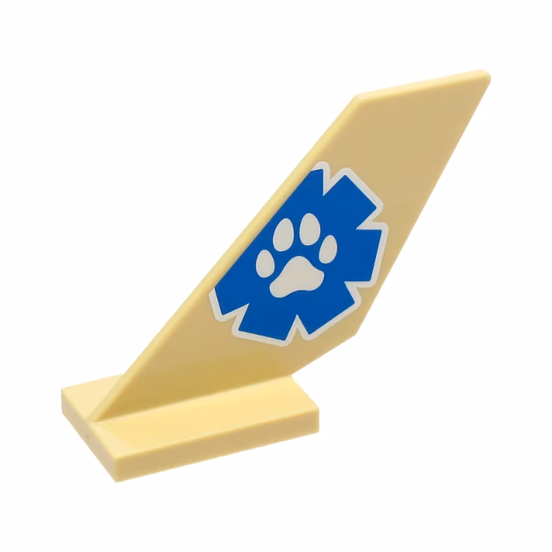 Tail Shuttle with Blue and White Wildlife Rescue Logo with Paw Print Pattern on Both Sides